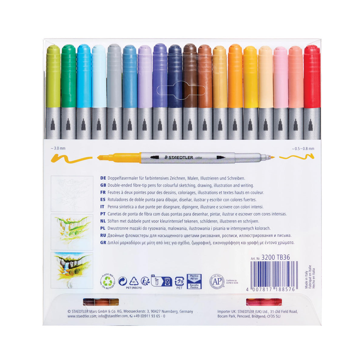 STAEDTLER Marking Pen 3200 TB36, 1 Count (Pack of 36) – view 2