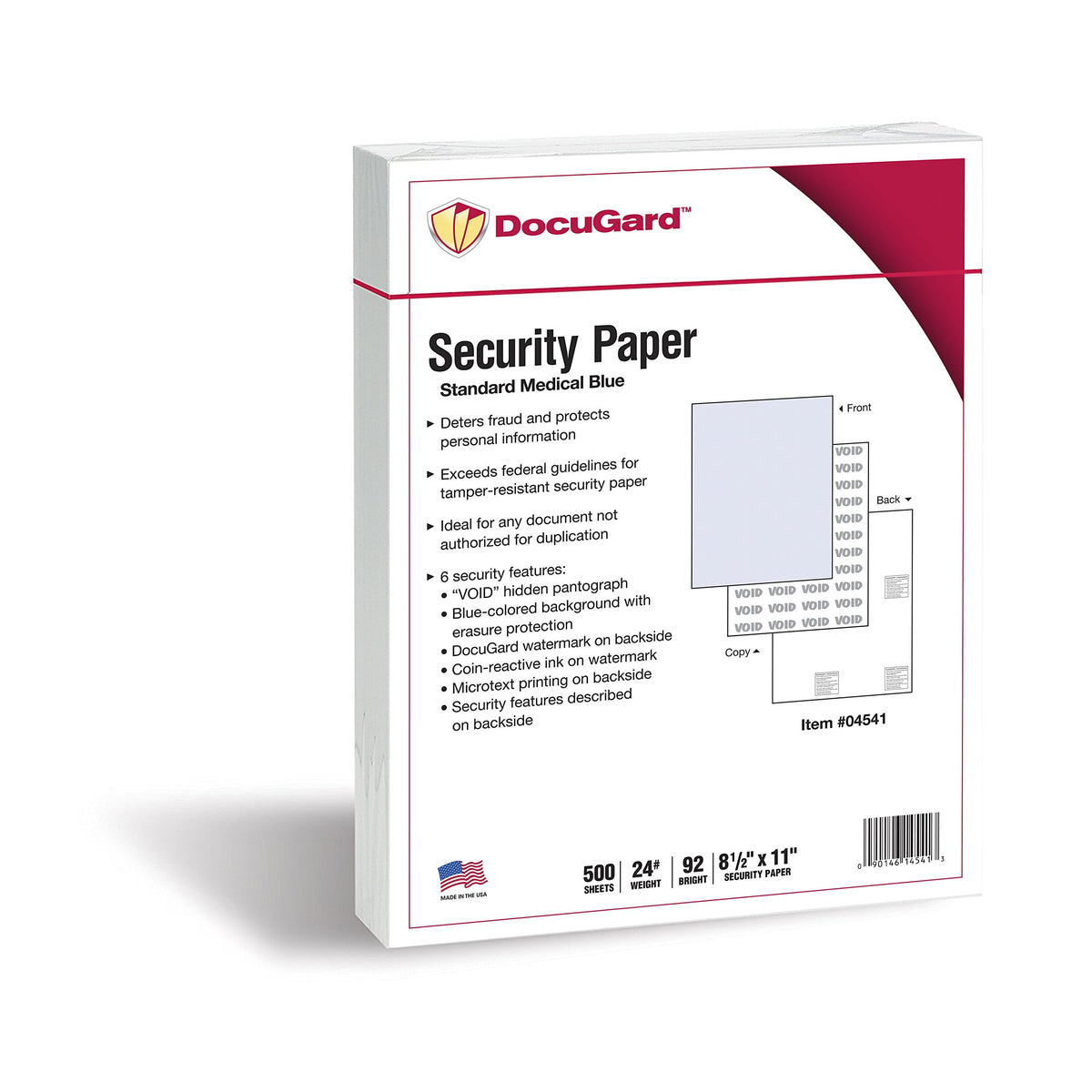 DocuGard Print Copy Paper 4541, 500 Sheets