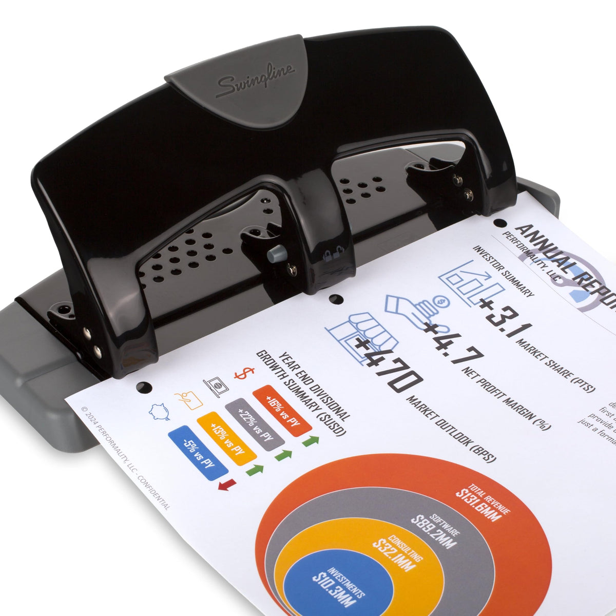 Mead Hole Punch 74133, 3 Hole Punch – view 6