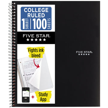 Five Star Blank Book 72049, Black