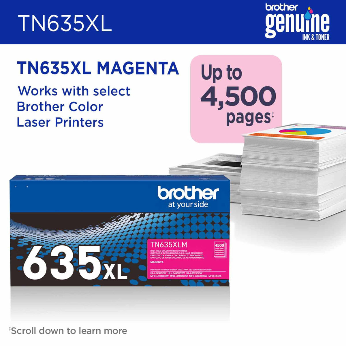 Brother Laser Printer Toner TN635XLM, High Yield – view 2