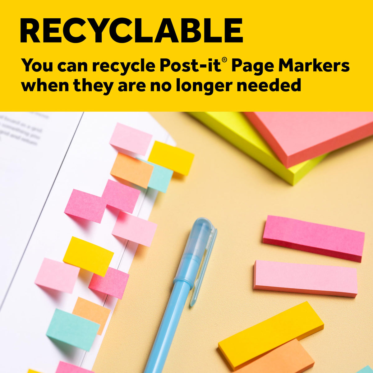 Post-it Self Stick Note 671-4AU, 4.7" x 0.3" – view 6