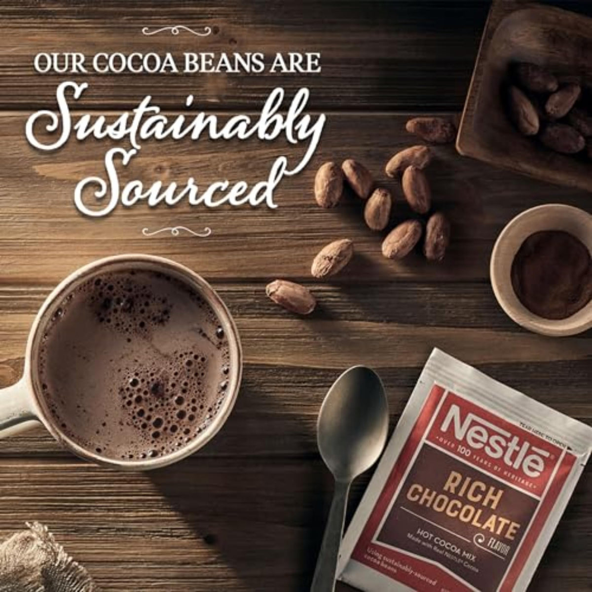 Nestle Hot Cocoa Flavored Drink Concentrate NES25485, 35.5 Ounce – view 5