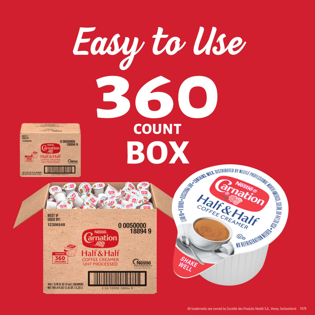 Coffee Mate Non Dairy Cream NES18894, 0.304 Fl Oz (Pack of 360) – view 3