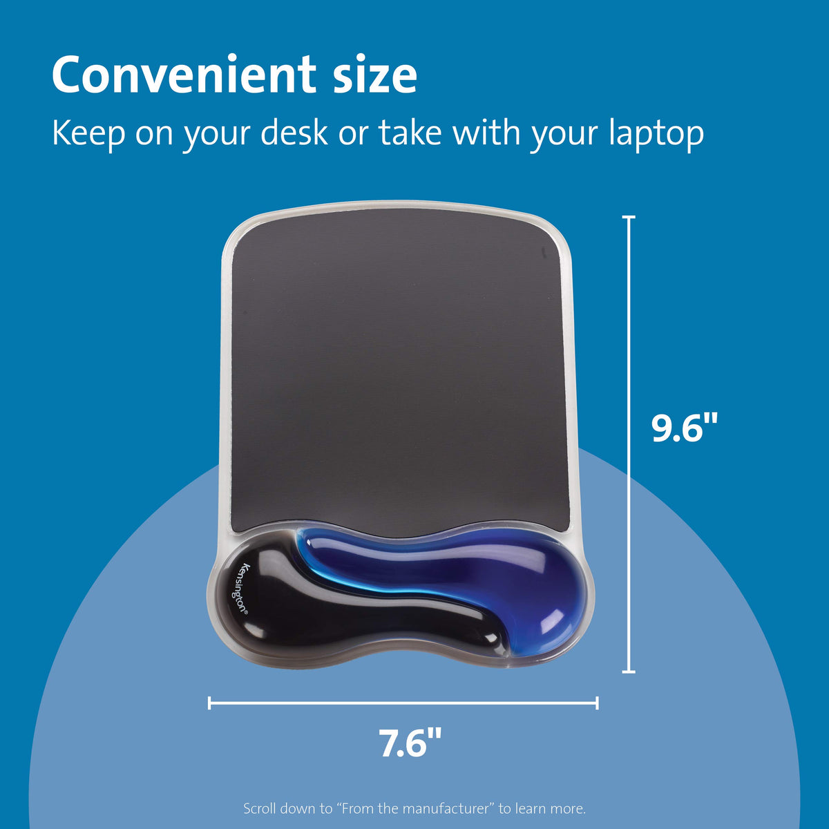 Kensington Wrist Rest K62401AM, 9.6L x 7.6W in – view 2