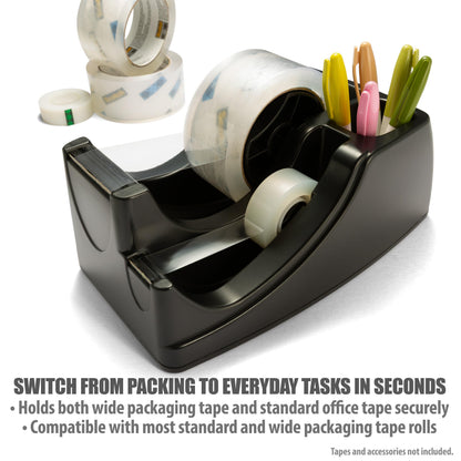 Officemate Tape Label Dispenser 96690, 2-Inch packaging tape and 3/4-Inch tape – view 3