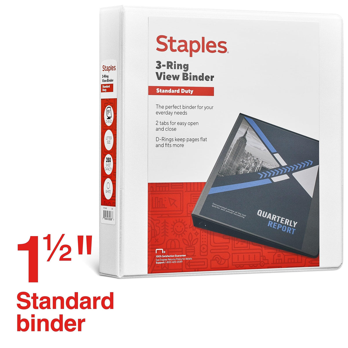 STAPLES Binder Divider 55409/26-4PK-VB, 1.5-Inch, 4 Count – view 2