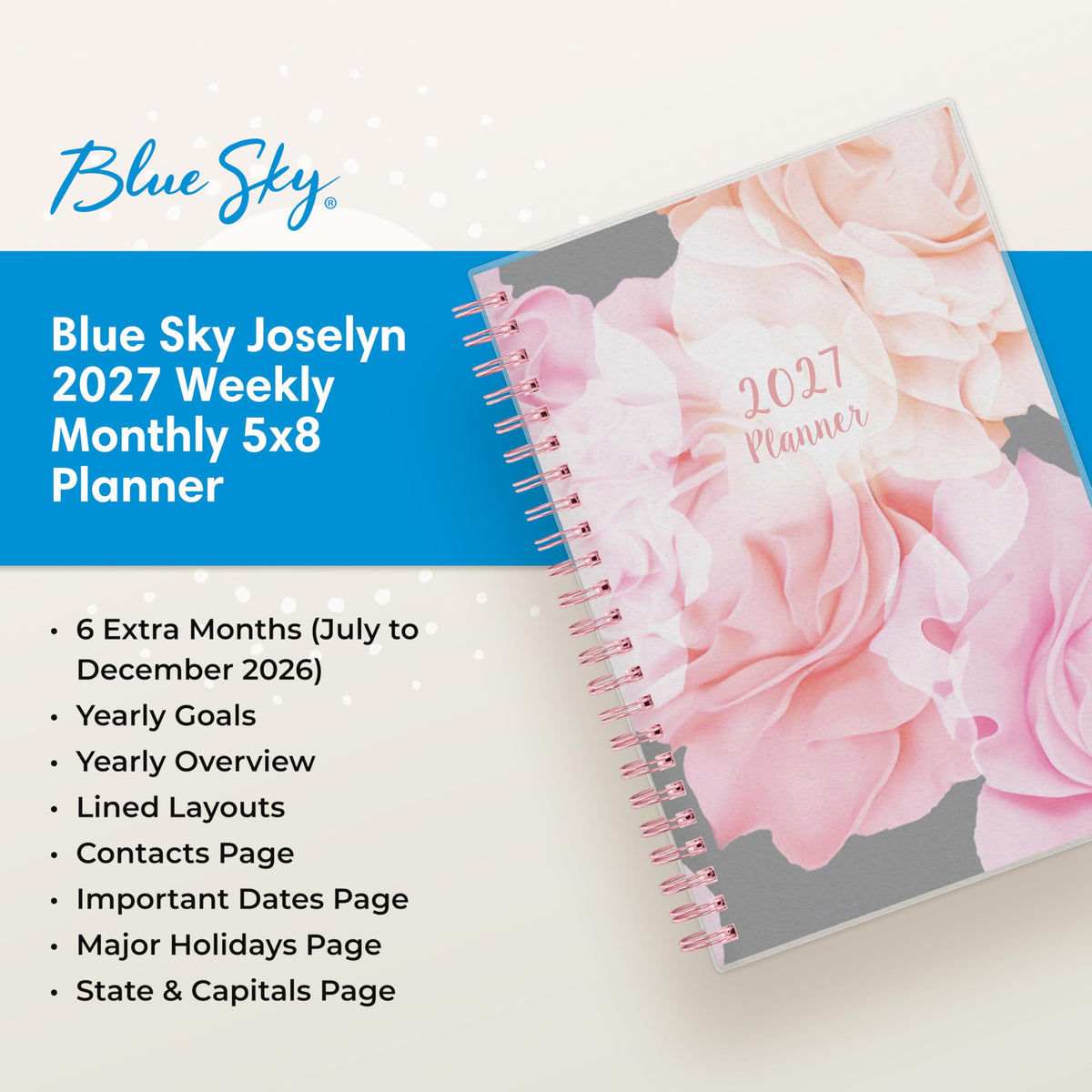 Blue Sky Planner 110396-27AMZ, 5" x 8" – view 9