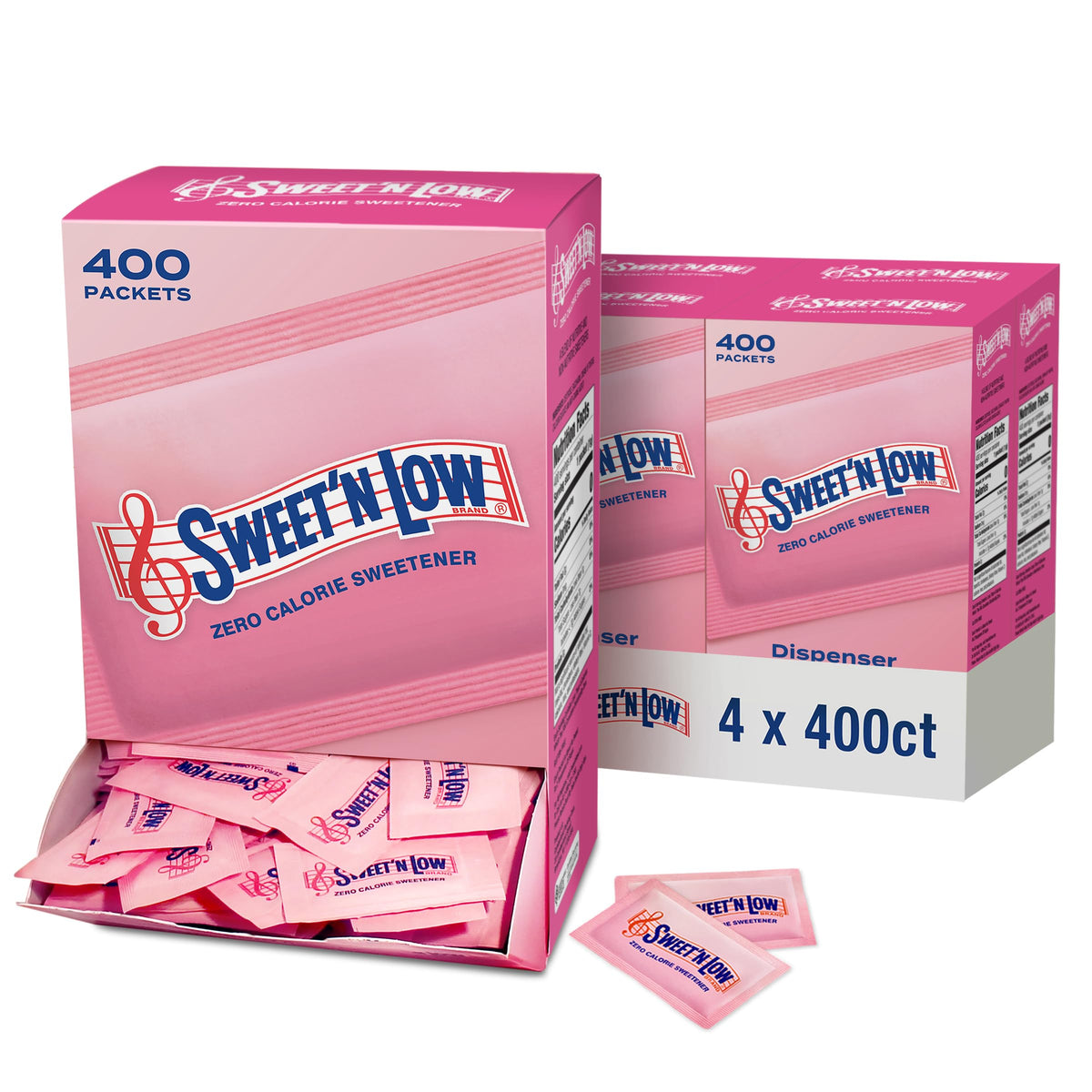 Sweet'N Low Sugar Substitute 50150, 400 Count (Pack of 4), 1600 Count