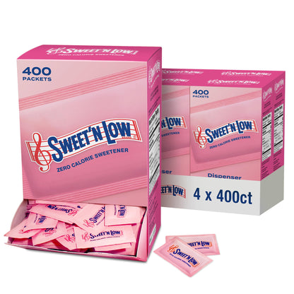 Sweet'N Low Sugar Substitute 50150, 400 Count (Pack of 4), 1600 Count