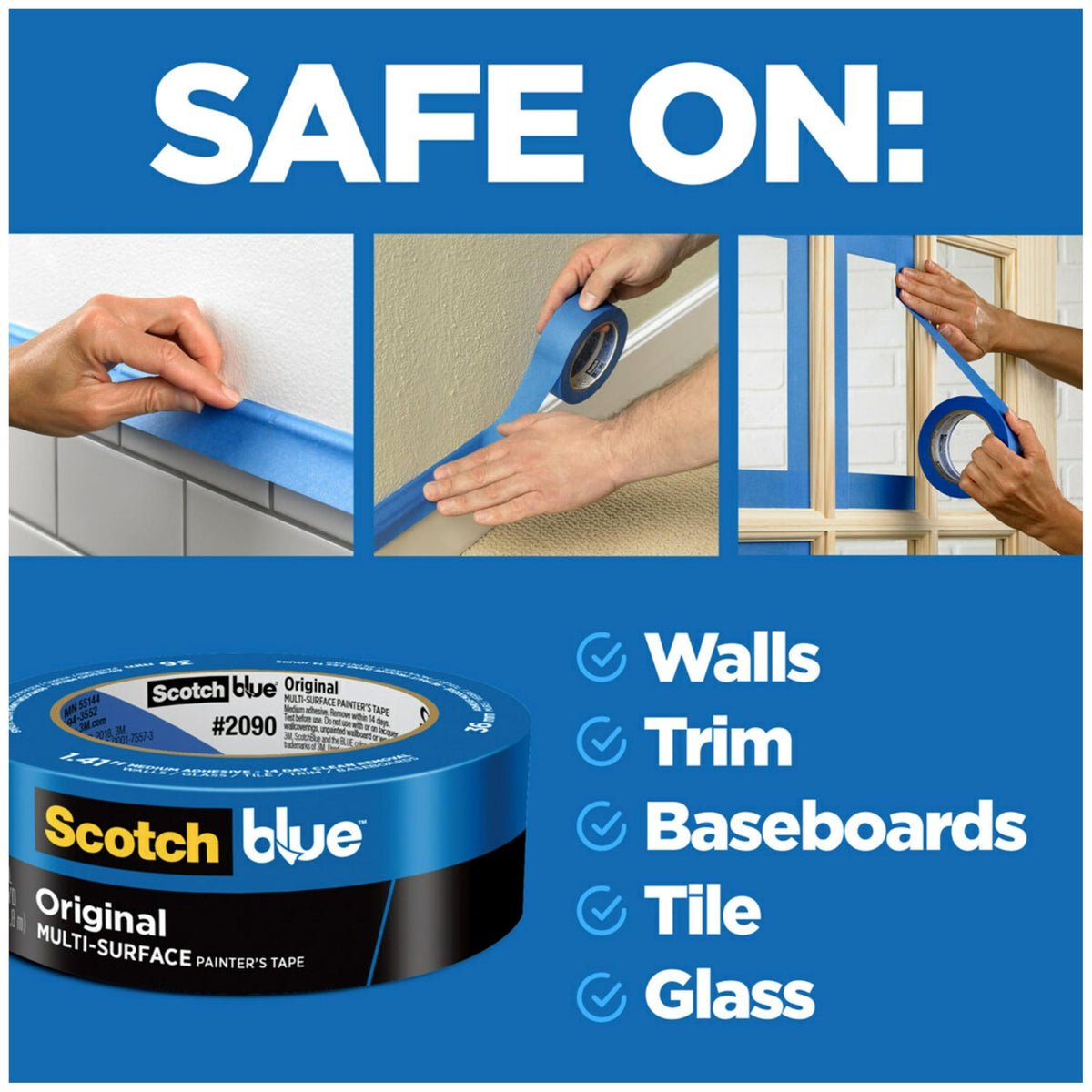 ScotchBlue Adhesive Tapes 2090-24EVP, 0.94" Width – view 2