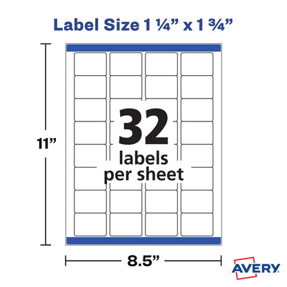 Avery Label 22828, 1 1/4" x 1 3/4", 256 Count – view 5