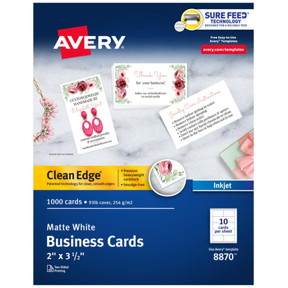 Avery Card Stock 8870, 1000 cards