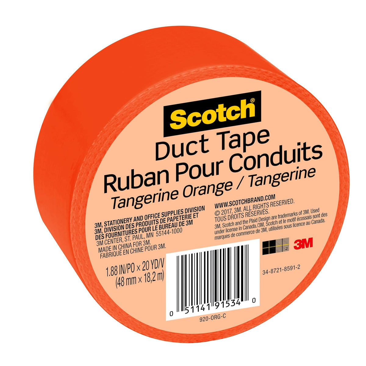 Scotch Adhesive Tapes 920-ORG-C, 1.88 in x 20 yd – view 2