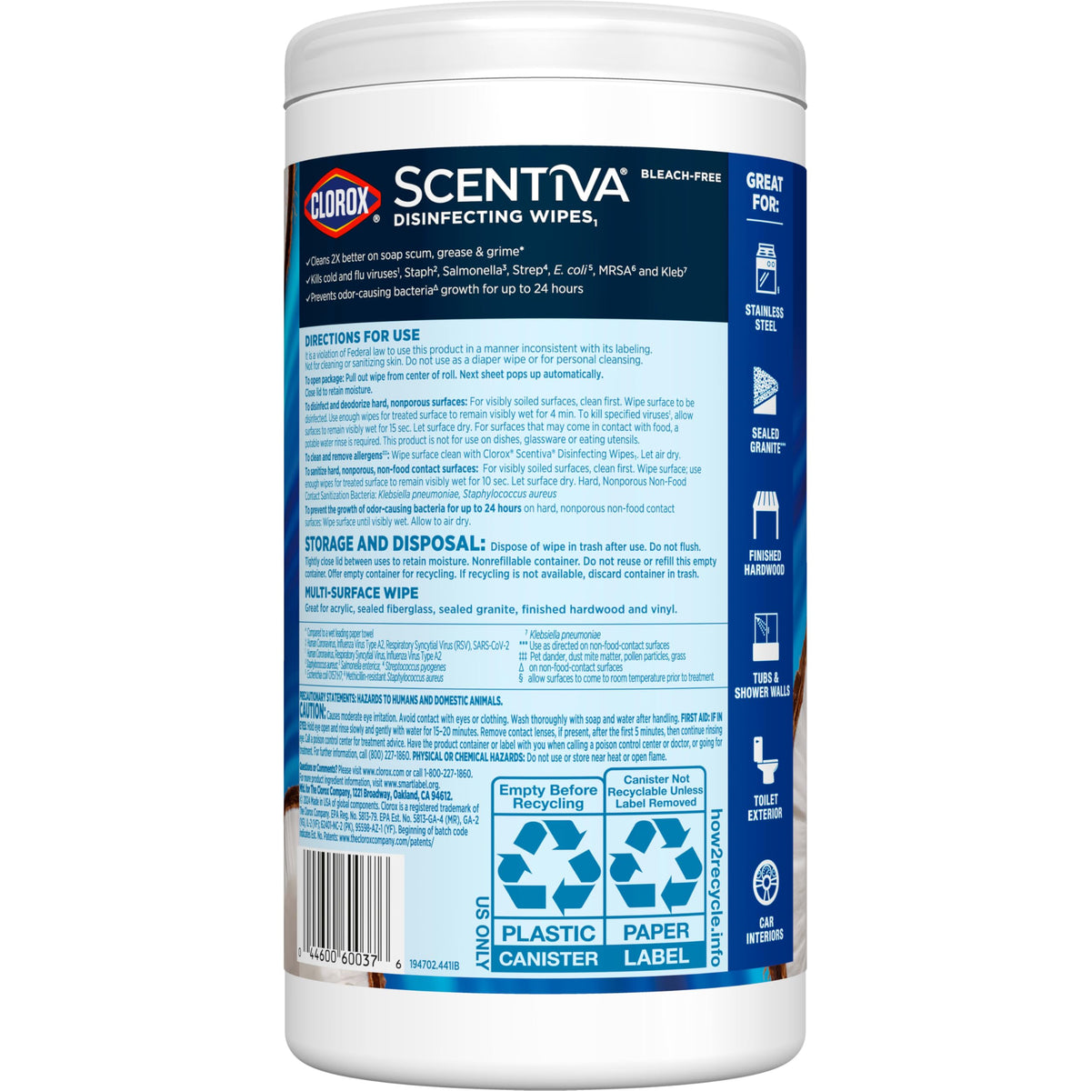 Clorox Surface Cleaning Wipe CLO60037CT, 75 Count – view 10