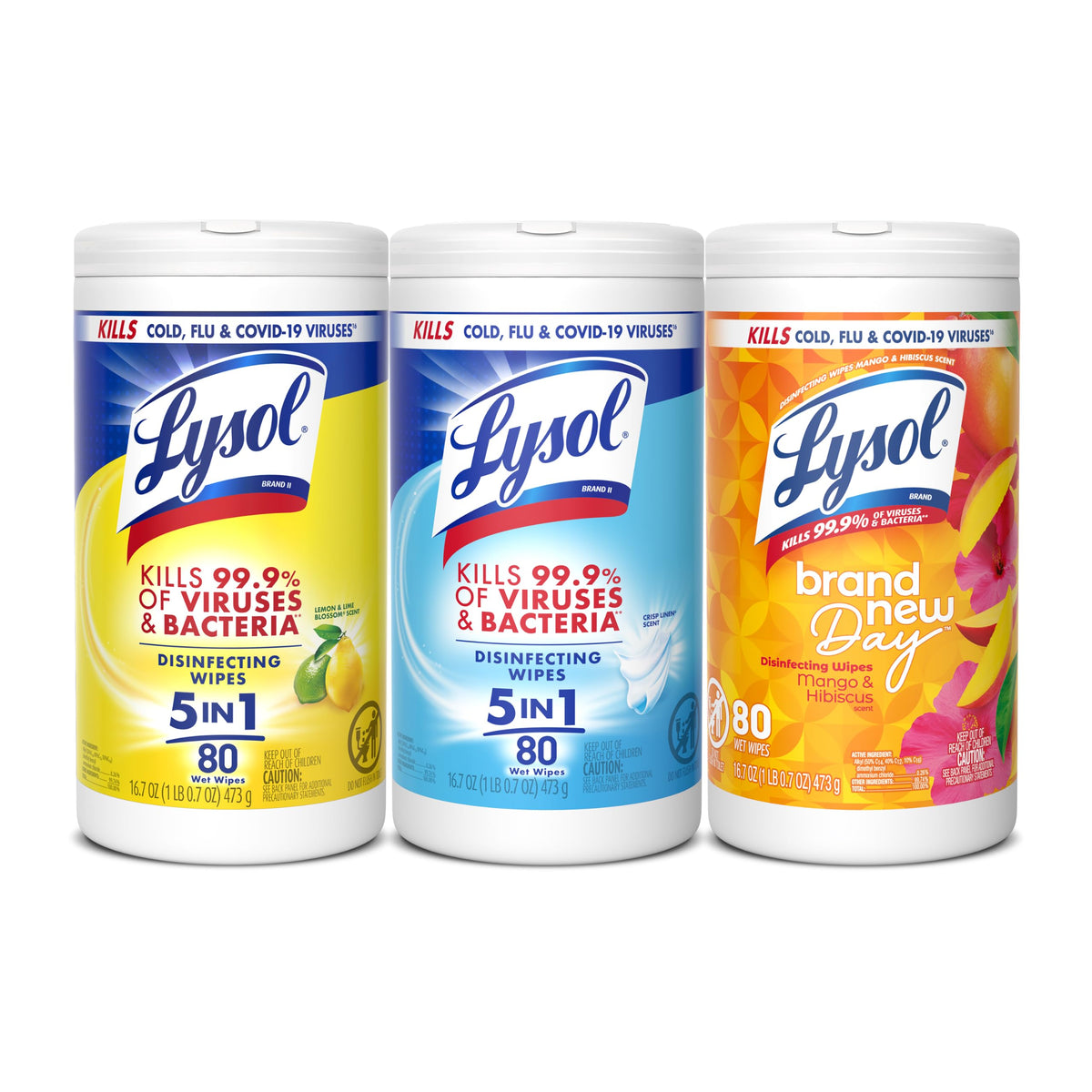 Lysol Surface Cleaning Wipe 3202625, 80 Count (Pack of 3), 240 Count