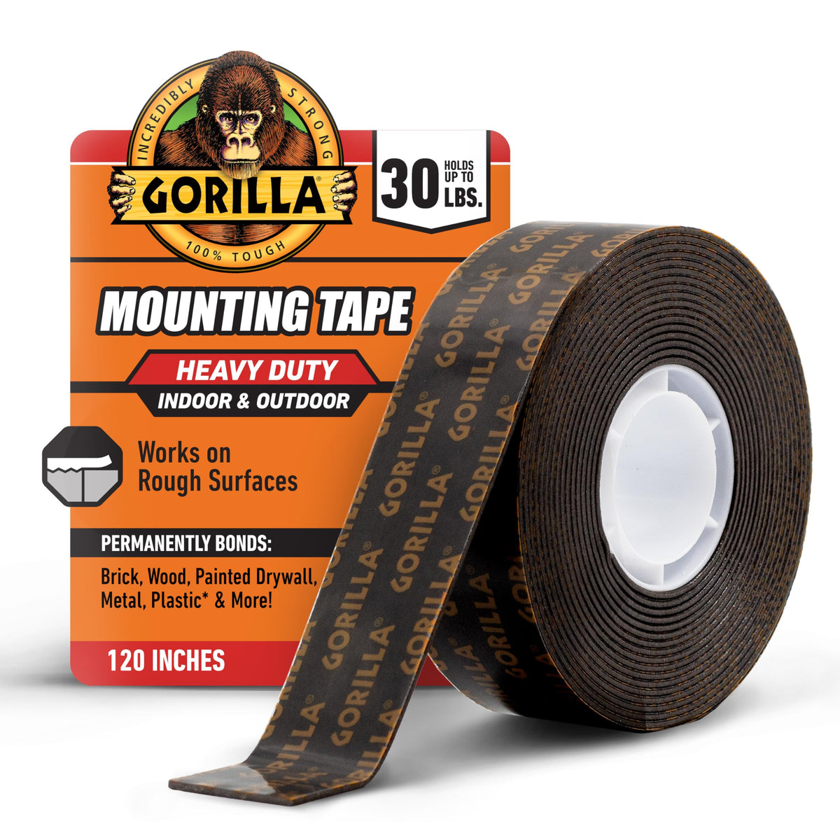 GORILLA Adhesive Tapes 102441, 1" x 120" (1-Pack)
