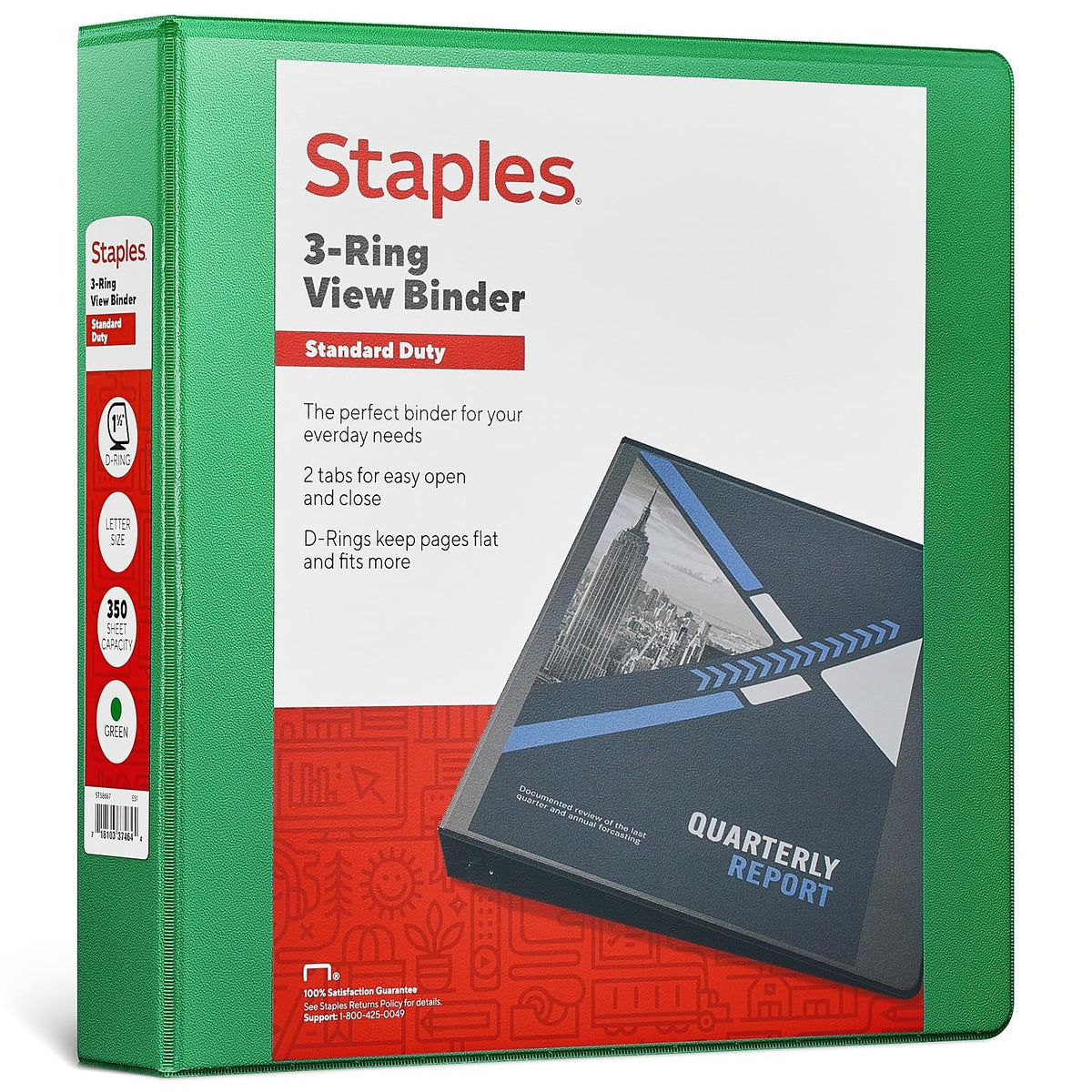 STAPLES Storage Binder ST58687-CC, 1.5-Inch