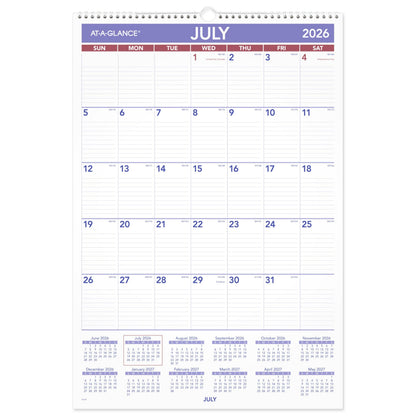 AT-A-GLANCE Calendar AY328, 15.5"W x 22-3/4"H
