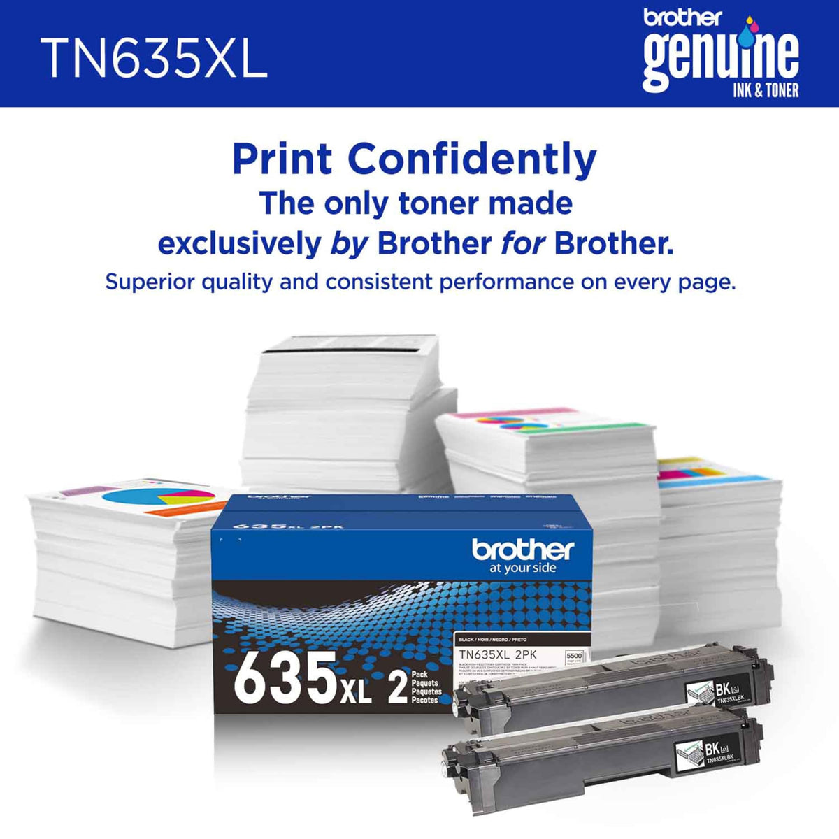 Brother Laser Printer Toner TN635XL 2PK, High Yield – view 4