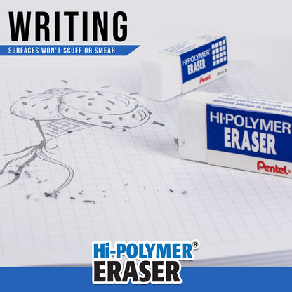 Pentel Eraser ZEH10PC10, 10 Pack – view 3