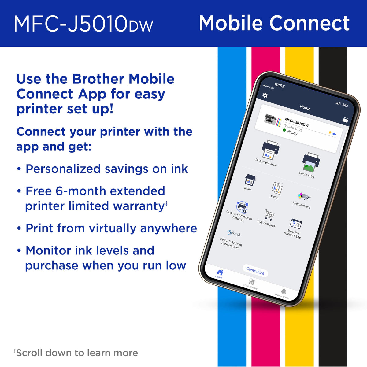 Brother Printer MFCJ5010DW, Standard – view 7