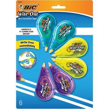 BIC Correction Material WOTMP61-WHI, 6 Count
