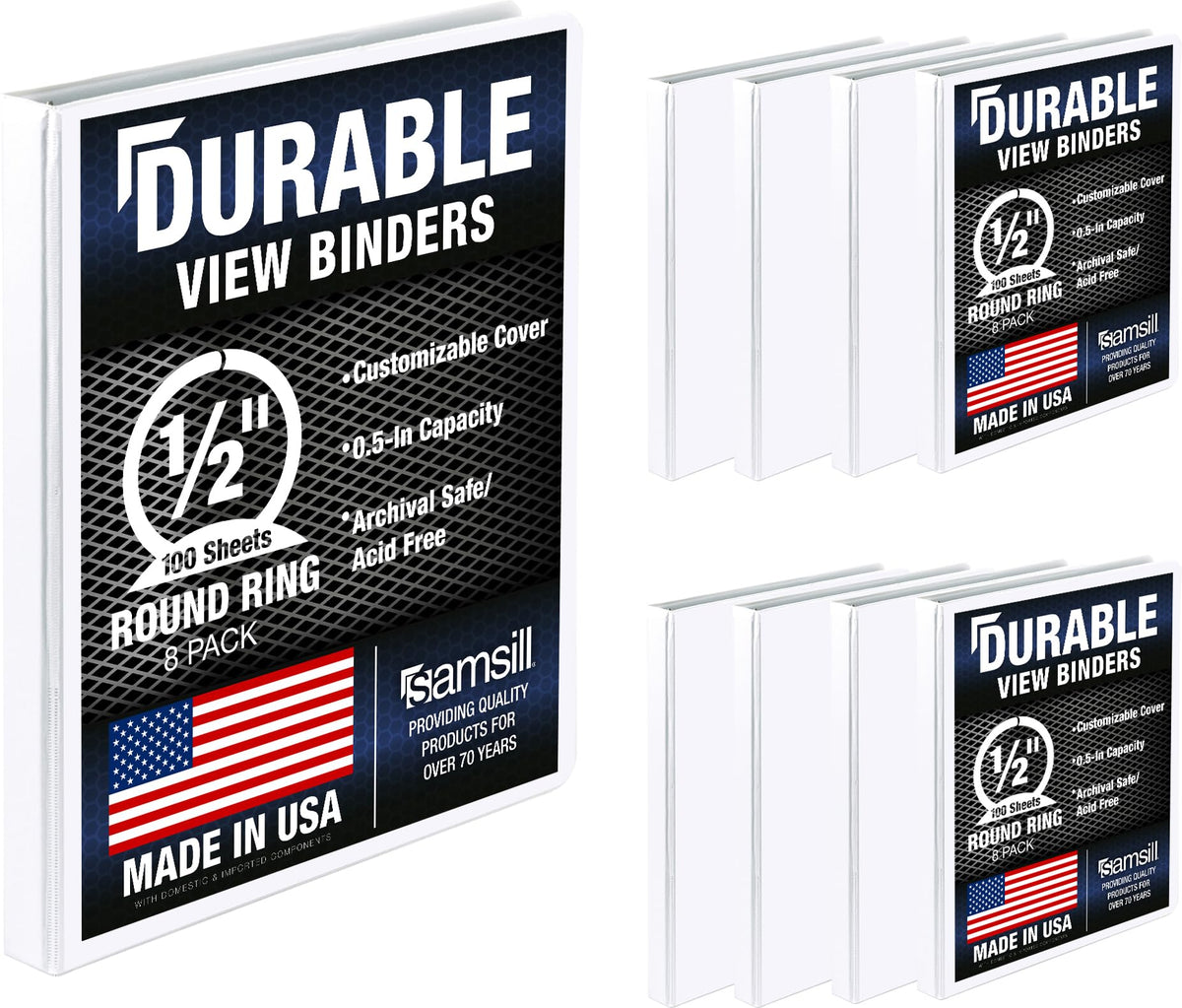 Samsill Storage Binder S88417, 0.5-Inch, 8 Count