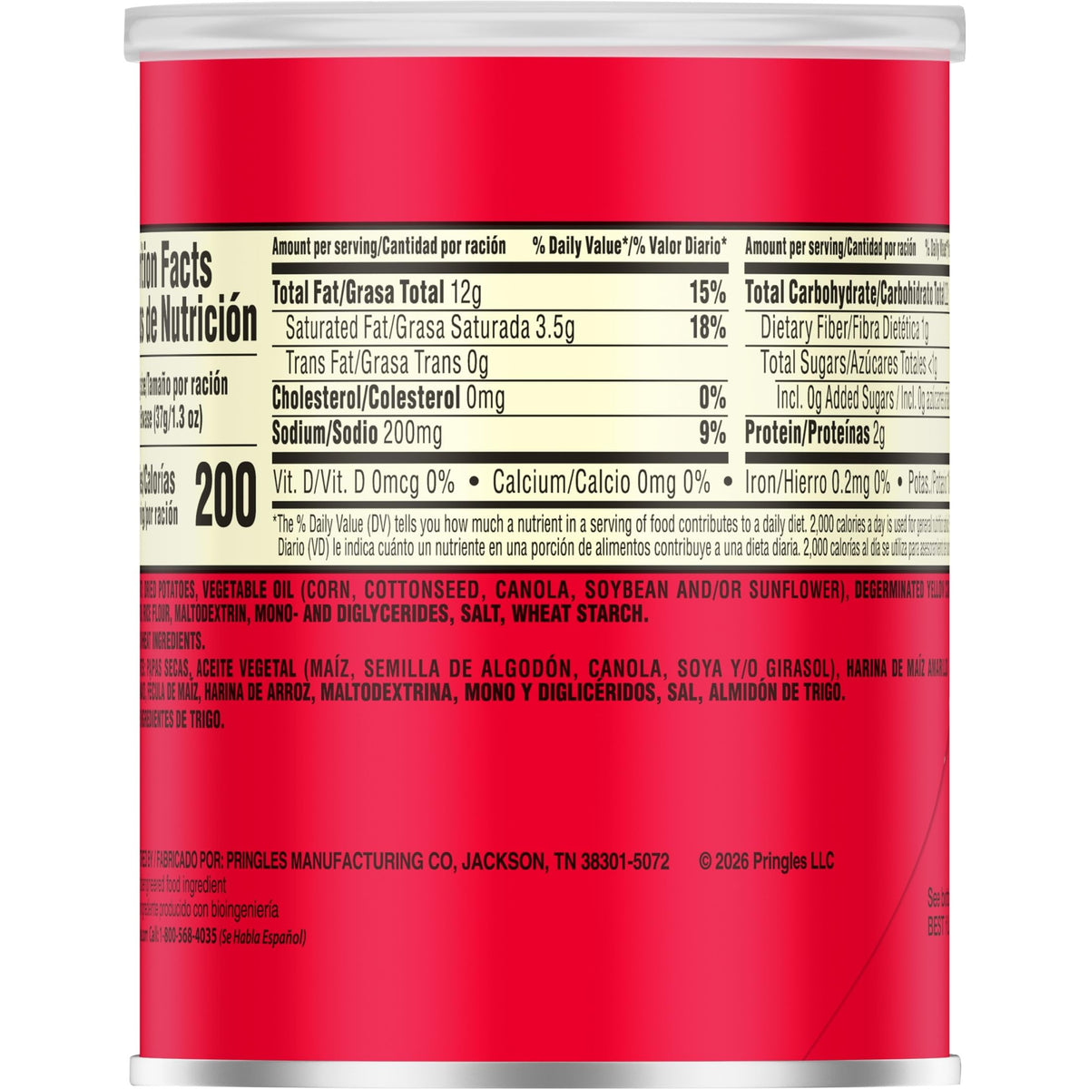 Pringles Snack Chip And Crisp 3800084557, 1.3 Ounce (Pack of 12) – view 3