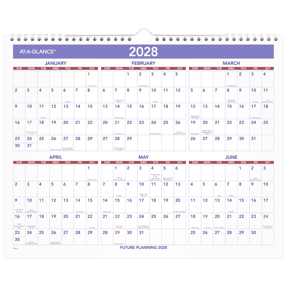 AT-A-GLANCE Calendar PM828, 15"W x 12"H – view 5