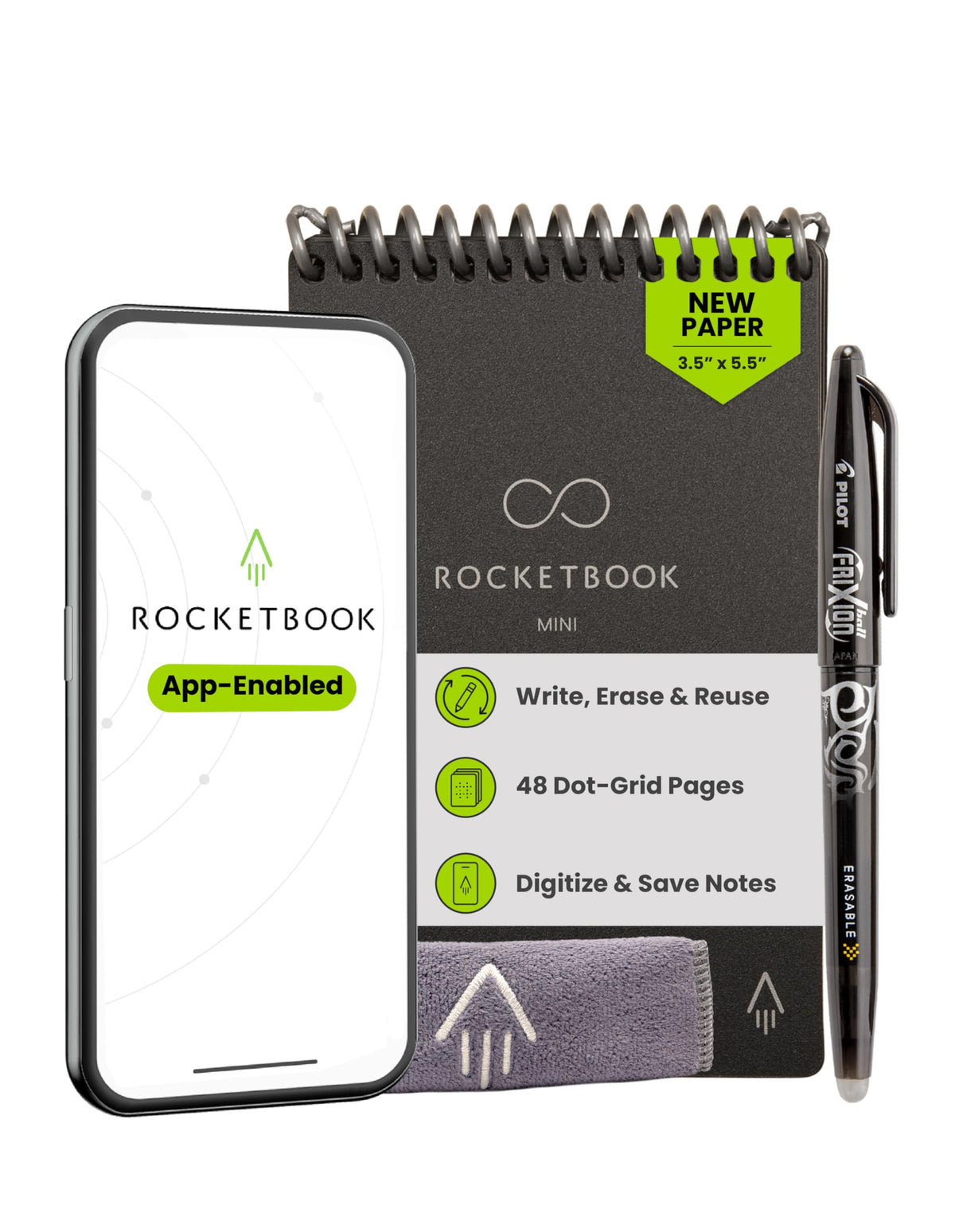 Rocketbook Blank Book MNOSDT-ENAM-BLK-01, New Mini