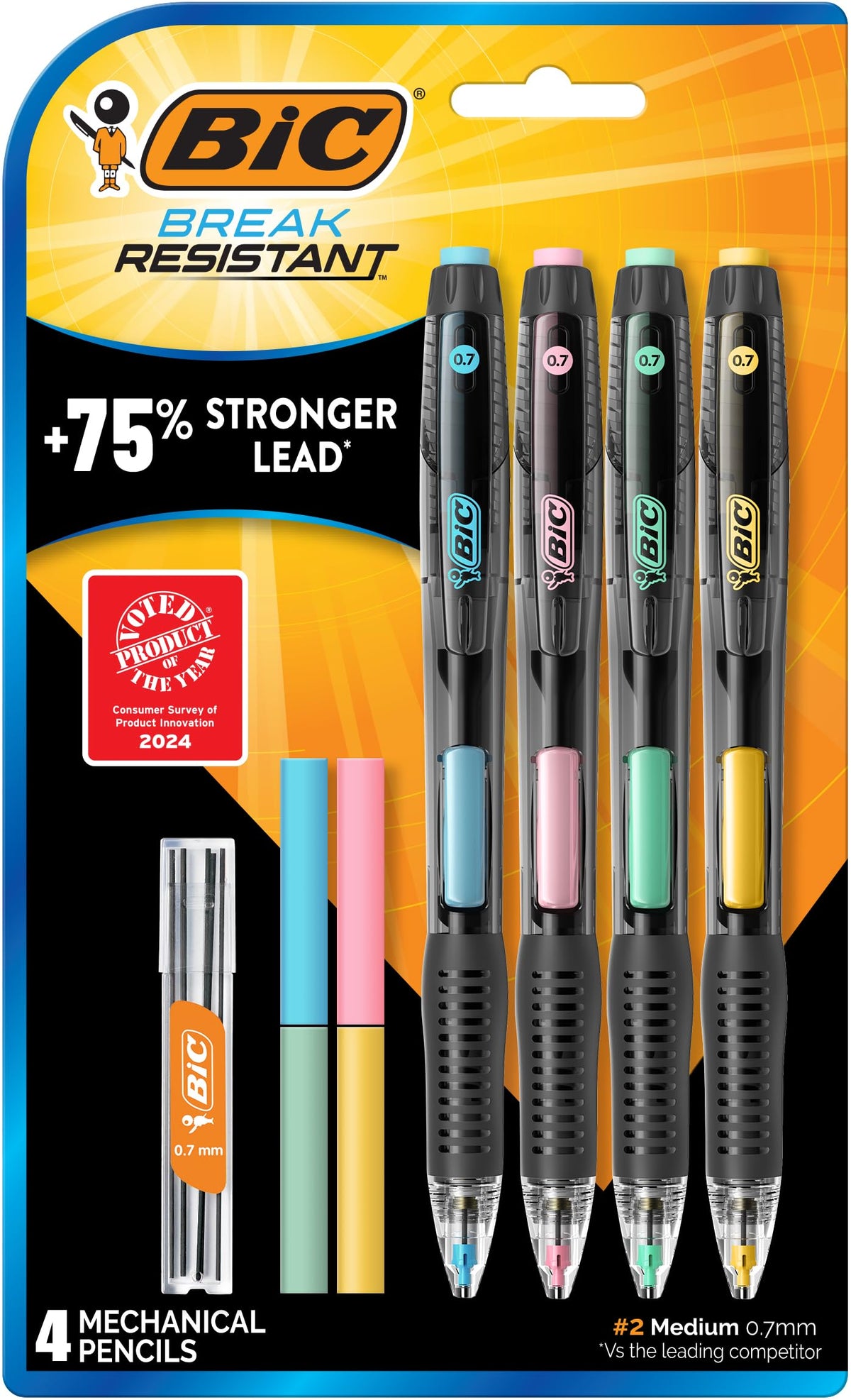 BIC Writing Instrument MV7PRP4-BLK, 4 Count
