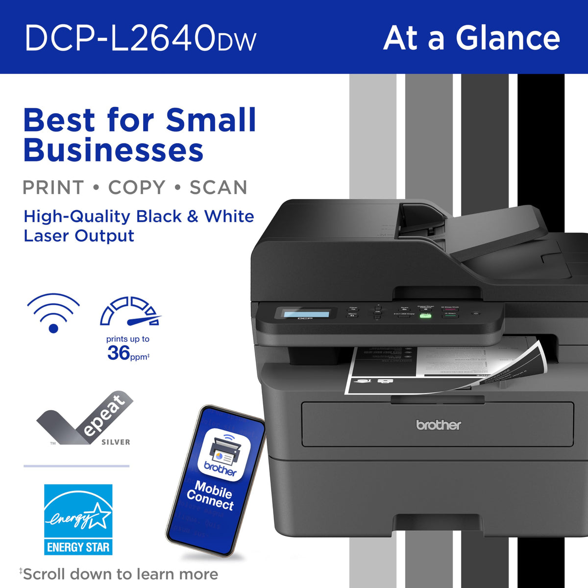Brother Printer DCPL2640DW, Standard – view 2