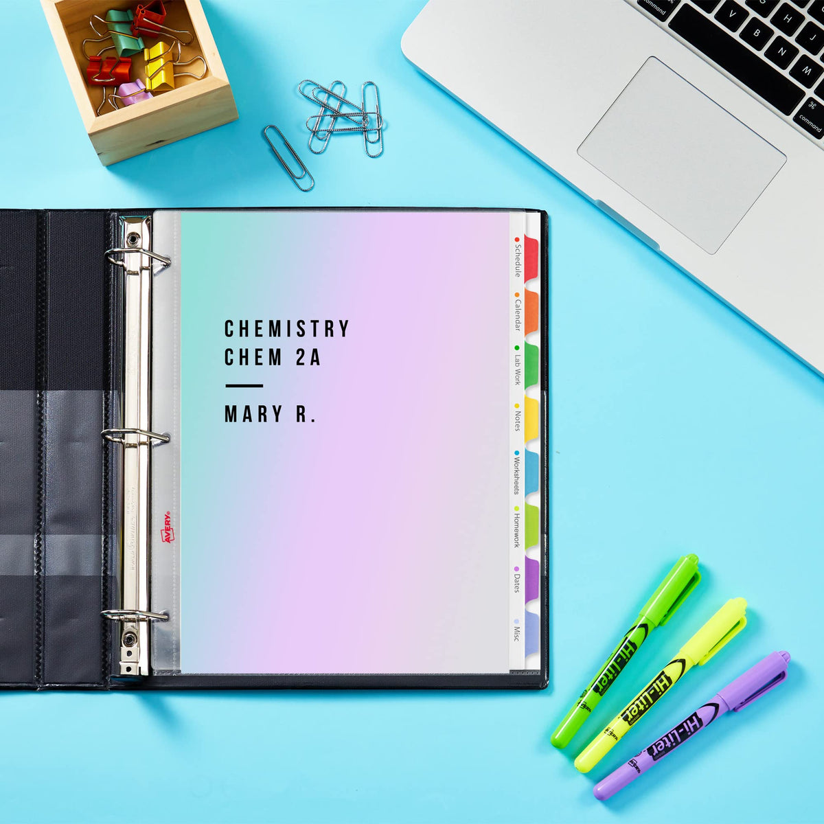 Avery Binder Divider 16741, 8 Tab – view 4