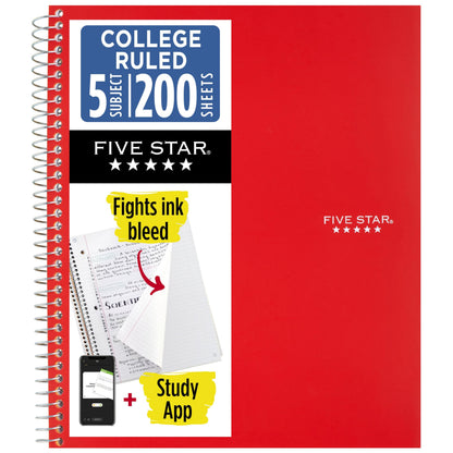 Five Star Blank Book 72073, 1 Count, Red