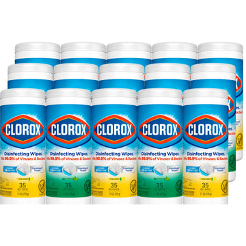 Clorox Surface Cleaning Wipe 30112, 35 Count (Pack of 15), 525 Count