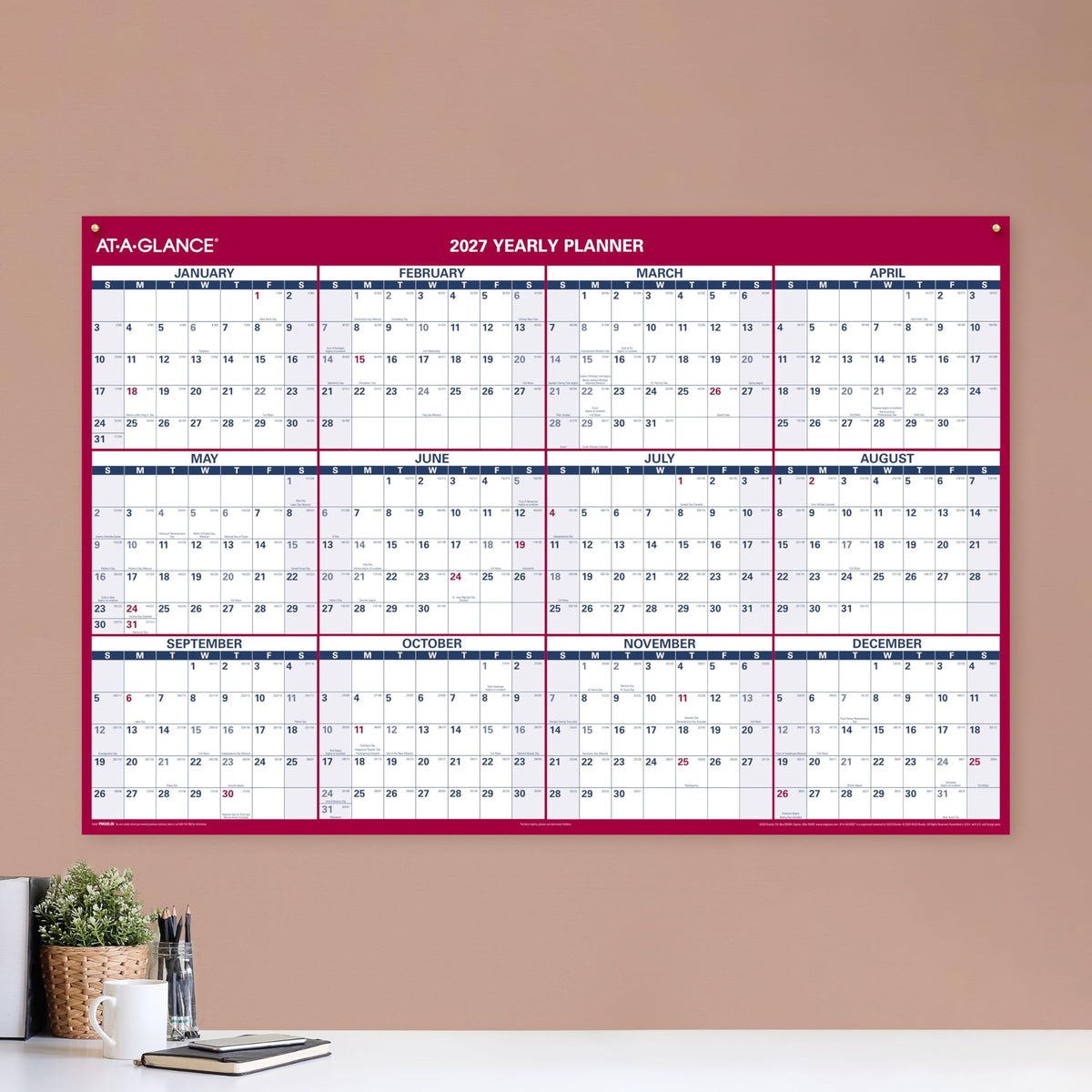 AT-A-GLANCE Calendar PM32628, 48"W x 32"H – view 4