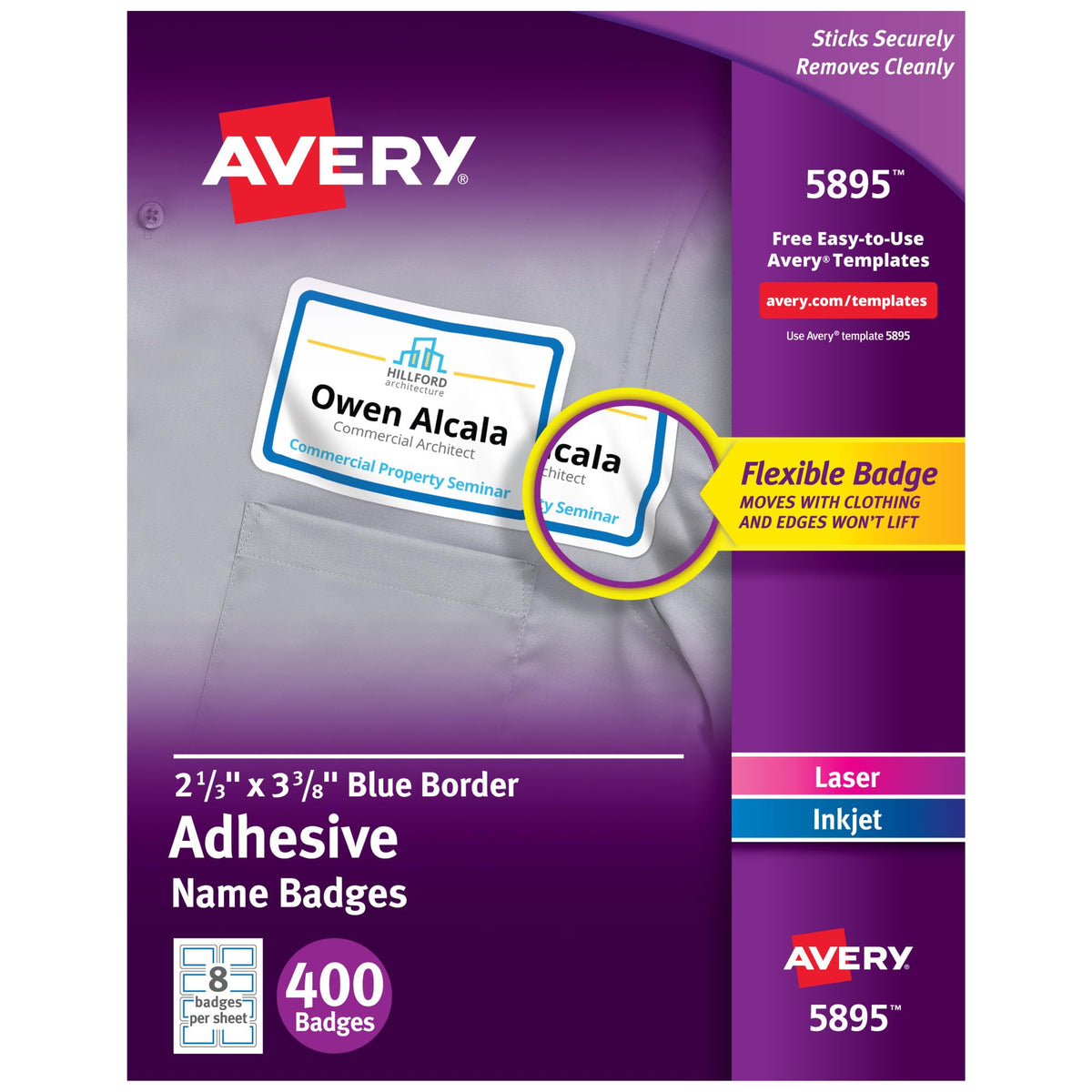 Avery Label 5895, 2-1/3" x 3-3/8"