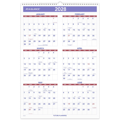 AT-A-GLANCE Calendar PM628, 15.5"W x 22.75"H – view 5