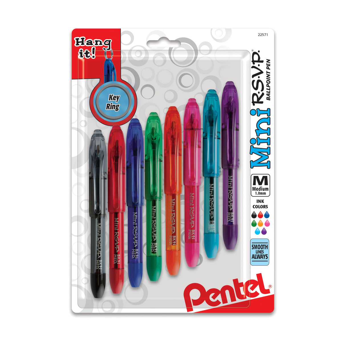 Pentel Writing Instrument BK91MNBP8M, 1 Count (Pack of 8)