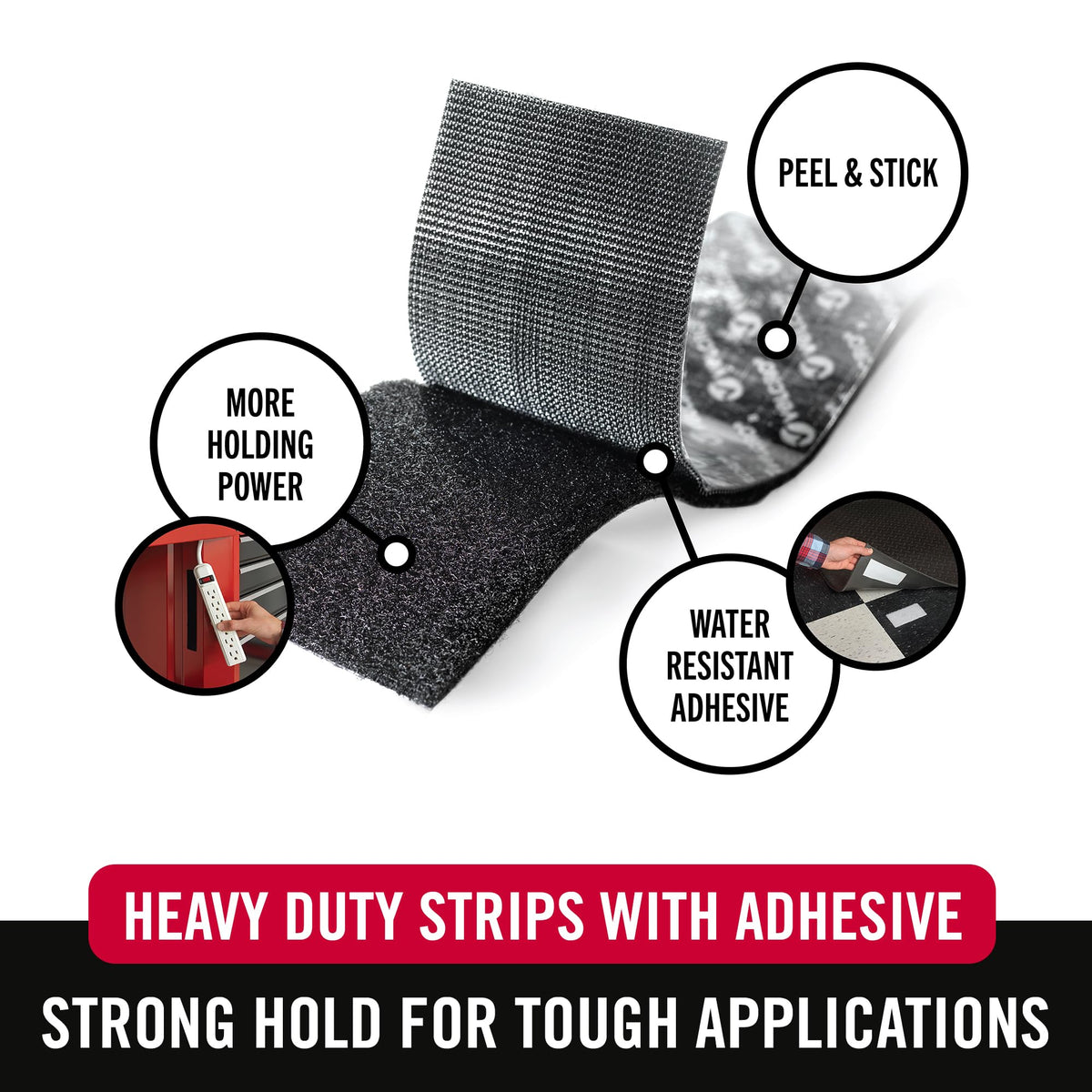 VELCRO Brand Hook Loop Fastener VEK90199, 2Pk – view 2