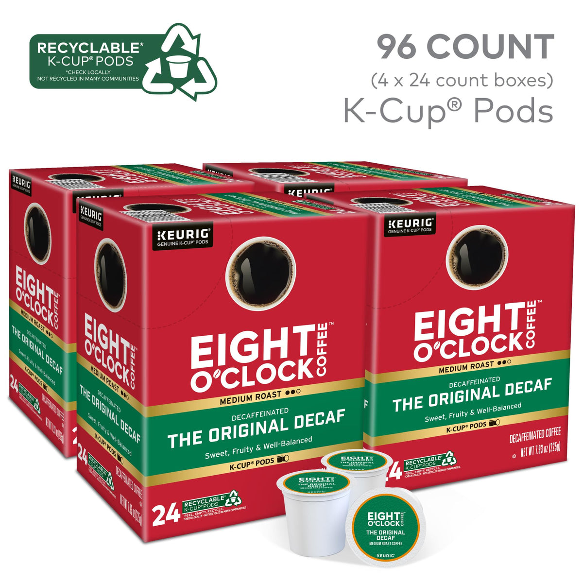 Eight O'Clock Coffee 10099555065425, 24 Count (Pack of 4), 96 Count – view 2