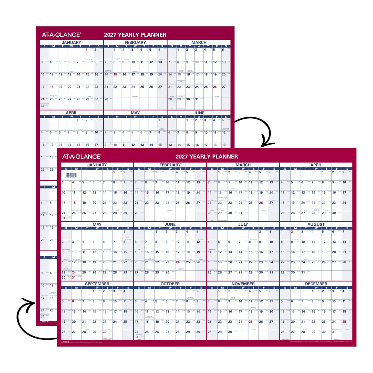 AT-A-GLANCE Calendar PM21228, 36"W x 24"H – view 4