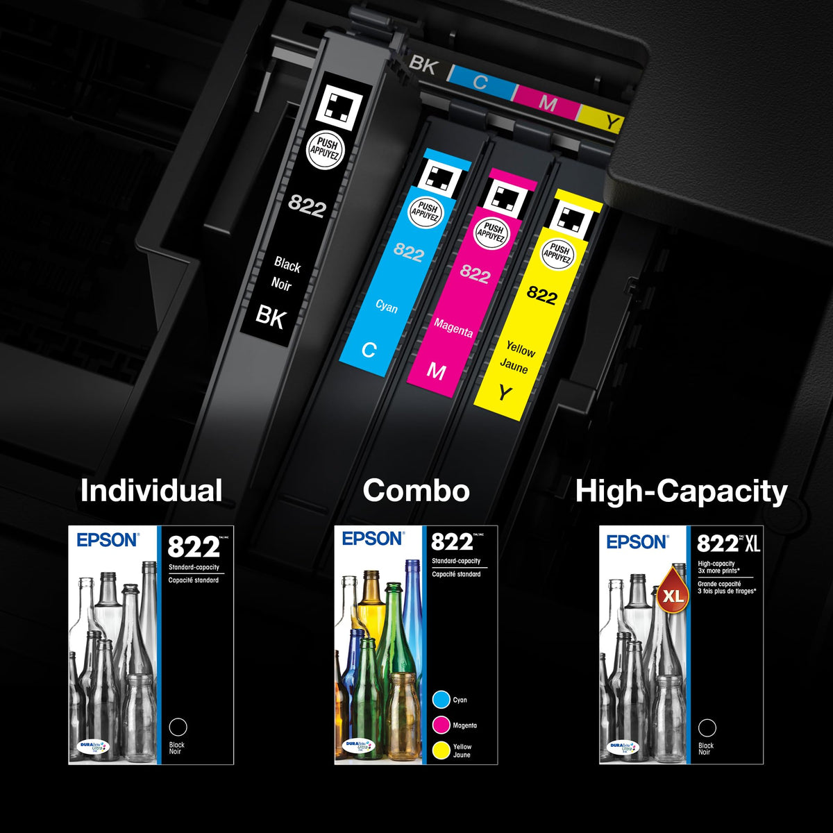 Epson Inkjet Printer Ink T822XL-BCS, High Yield / Standard Yield – view 7