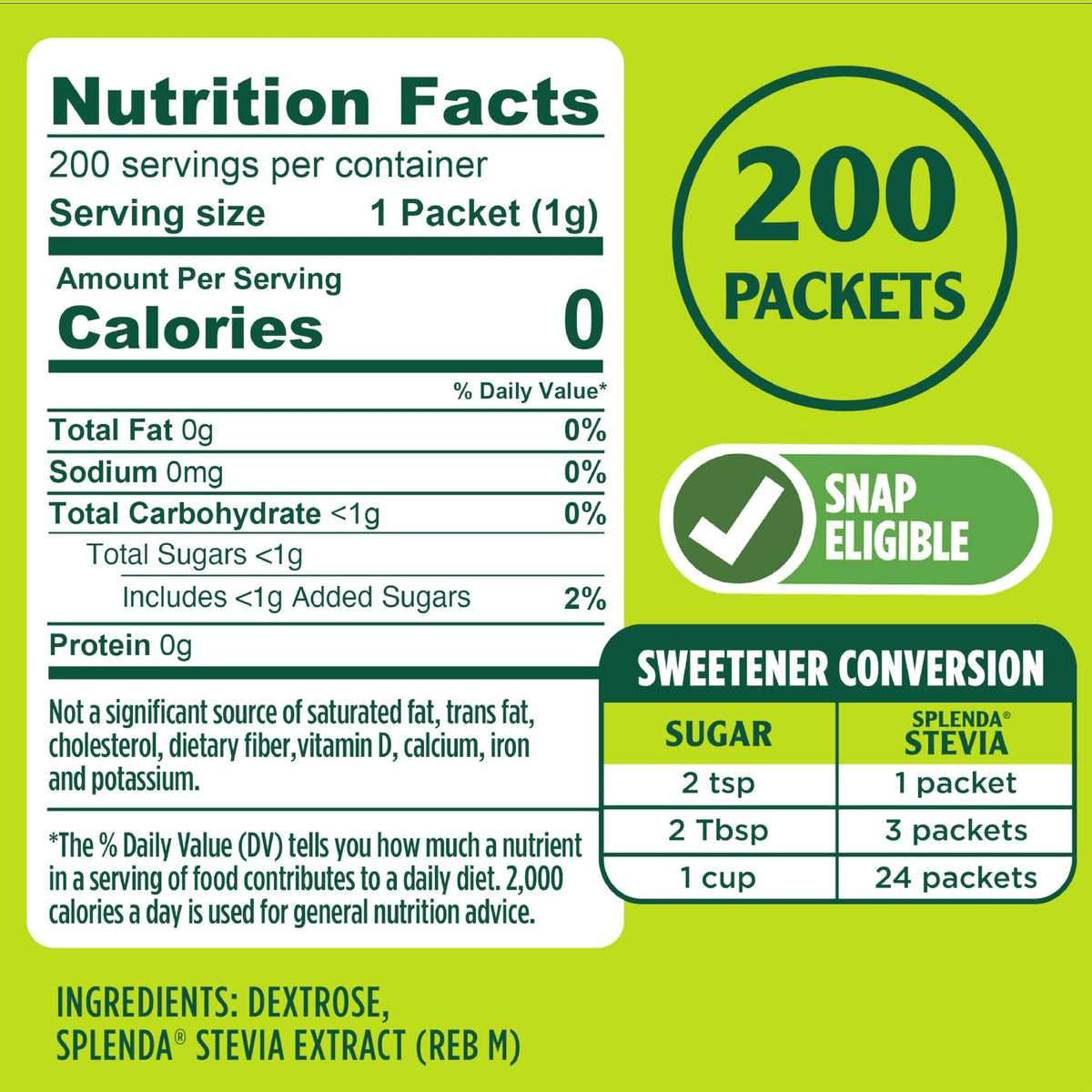 SPLENDA Sugar Substitute SP82000310, 200 Count – view 2