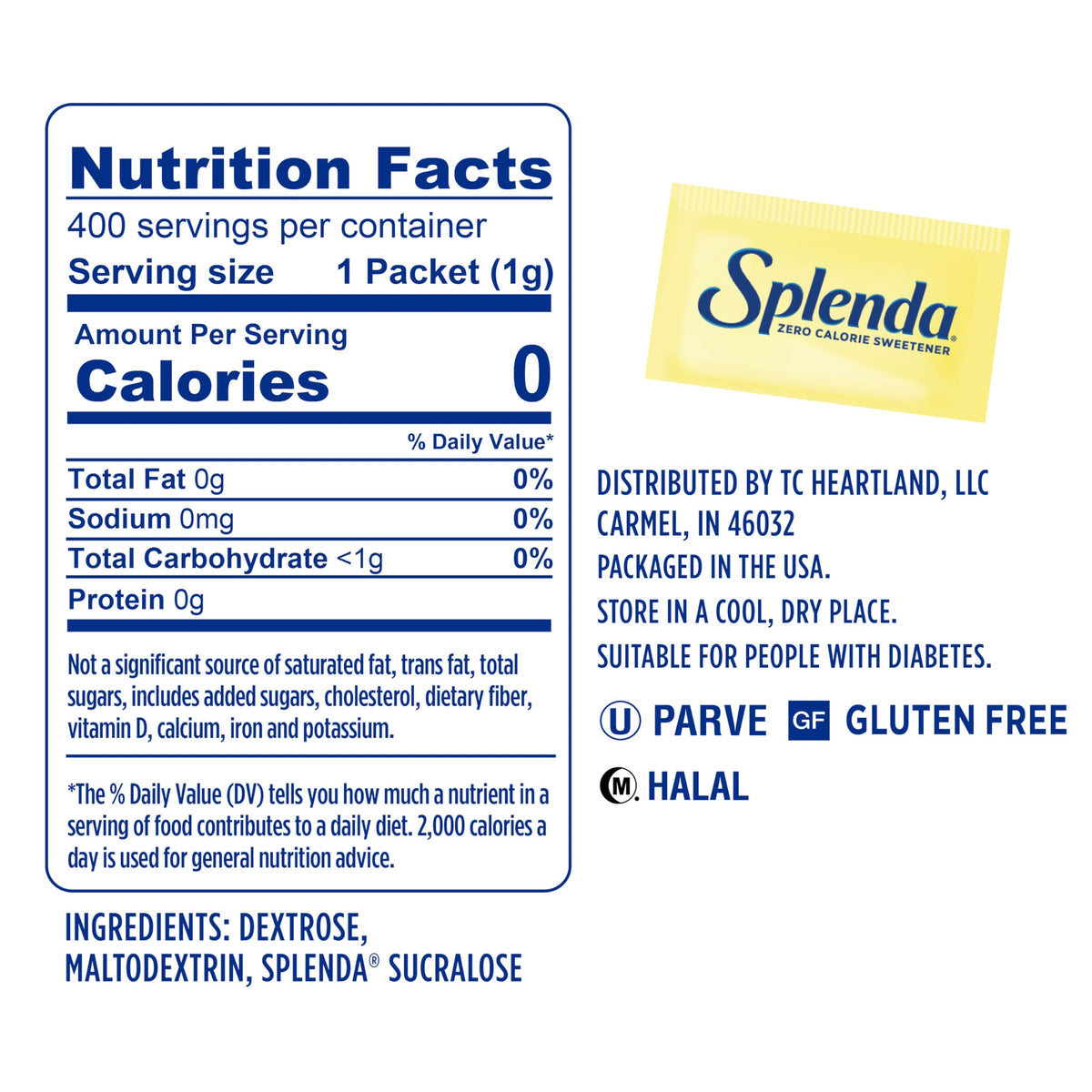 SPLENDA Sugar Substitute SP82004100, 0.04 Ounce (Pack of 400) – view 2