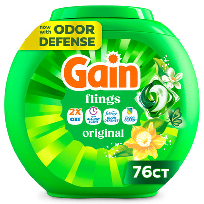 Gain Laundry Detergent 80735397, 76 Count