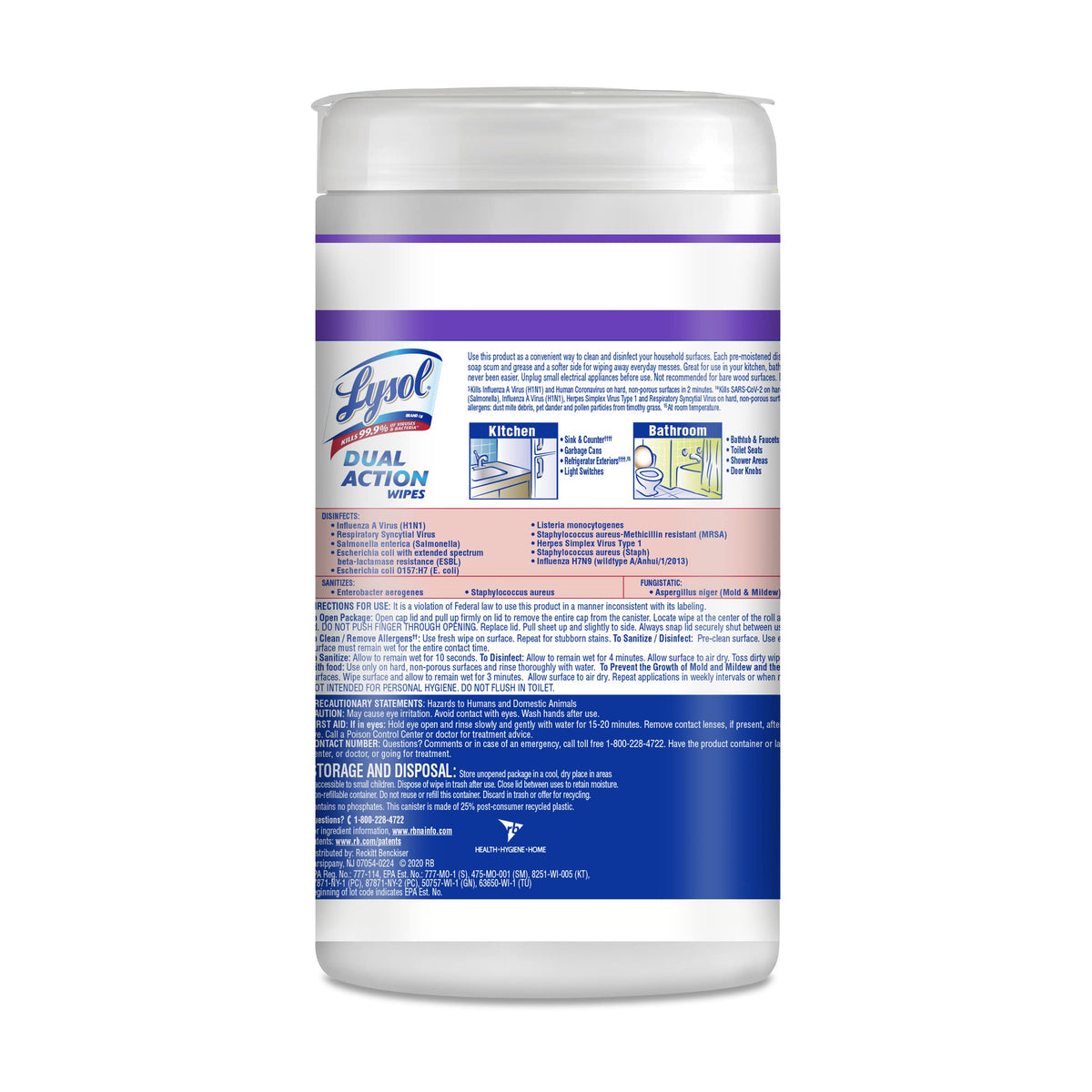 Lysol Surface Cleaning Wipe RAC81700, 75 Count – view 2