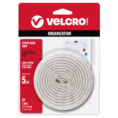 VELCRO Brand Hook Loop Fastener 90087, 5 ft x 3/4 in