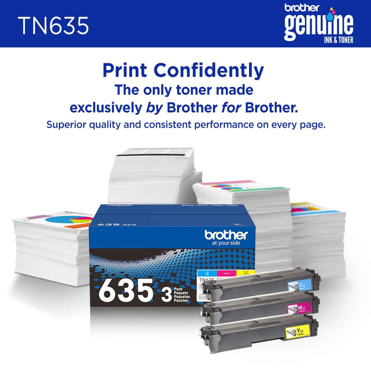 Brother Laser Printer Toner TN635 3PK, Standard Yield – view 4